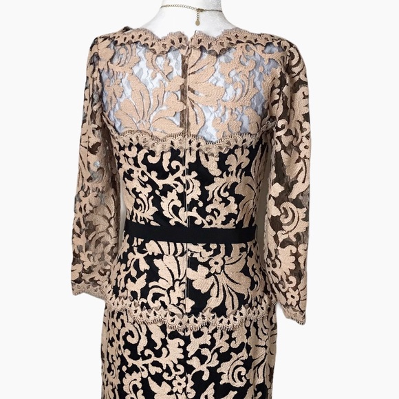 Tadashi Shoji Belted Embroidered Lace Gown - Picture 7 of 16